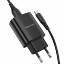 Borofone sieninis įkroviklis BN1 Inovatyvus - USB - 2,1A su USB į Mi Borofone sieninis įkroviklis BN1 Inovatyvus - USB - 2,1A su USB į Mi