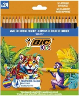 BIC Värvilised pliiatsid Laste Sile 24 värvi komplekt