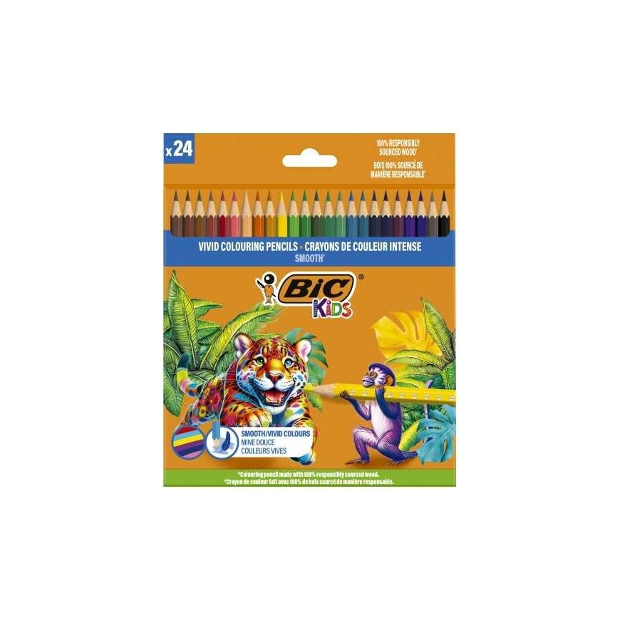 BIC Värikynät Lapset Sileä 24 värin setti