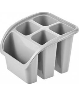 Сушилка для столовых приборов Pino 16x16x12 см серого цвета