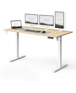 Biurko SENSE7 NOJO LIGHT Gaiši brūns-balts 140 cm x 70 cm