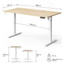 SENSE7 NOJO LIGHT Desk Light Brown-White 140 cm x 70 cm SENSE7 NOJO LIGHT Desk Light Brown-White 140 cm x 70 cm