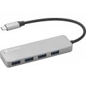 Sandberg 336-20 interfeisa centrmezgls USB 2.0 Type-C Sudrabs