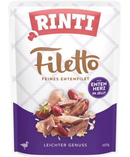 RINTI Filetto vistas fileja ar pīļu sirdīm - mitrais suņu ēdiens - 100g
