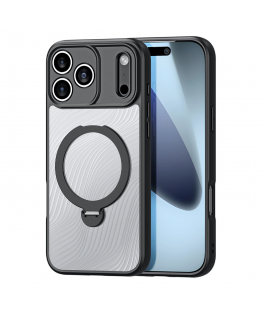 Dux Ducis Aimo Mag Case with Magnetic Ring and Stand for iPhone 17 Pro - Black
