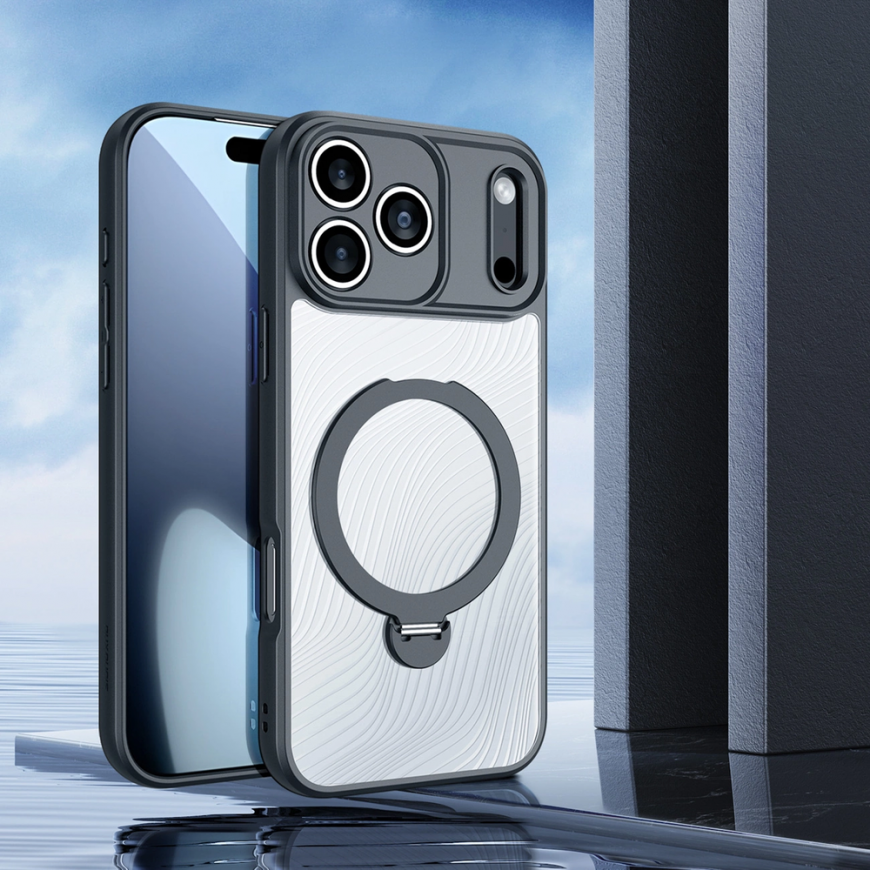 Dux Ducis Aimo Mag Case with Magnetic Ring and Stand for iPhone 17 Pro - Black – 3