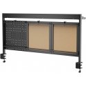 Ergo Office desk divider/organizer, max load 10 kg, white and cork board, width 1250 mm, black, ER-300 B Ergo Office desk divider/organizer, max load 10 kg, white and cork board, width 1250 mm, black, ER-300 B