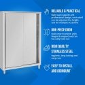 Royal Catering Push Gastronomic Cart with Sliding Doors STEEL 120 x 70 x 180 cm Royal Catering Push Gastronomic Cart with Sliding Doors STEEL 120 x 70 x 180 cm