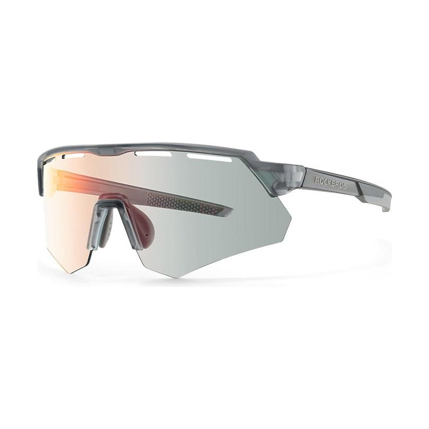 Rockbros 189114 polarised cycling glasses with UV protection and prescription insert, grey