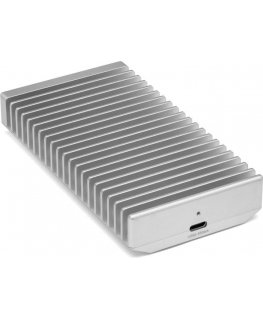 OWC Express 1M2 USB4 (40Gb/s) ārējais cietā diska korpuss NVMe M.2 SSDs sudraba alumīnijs