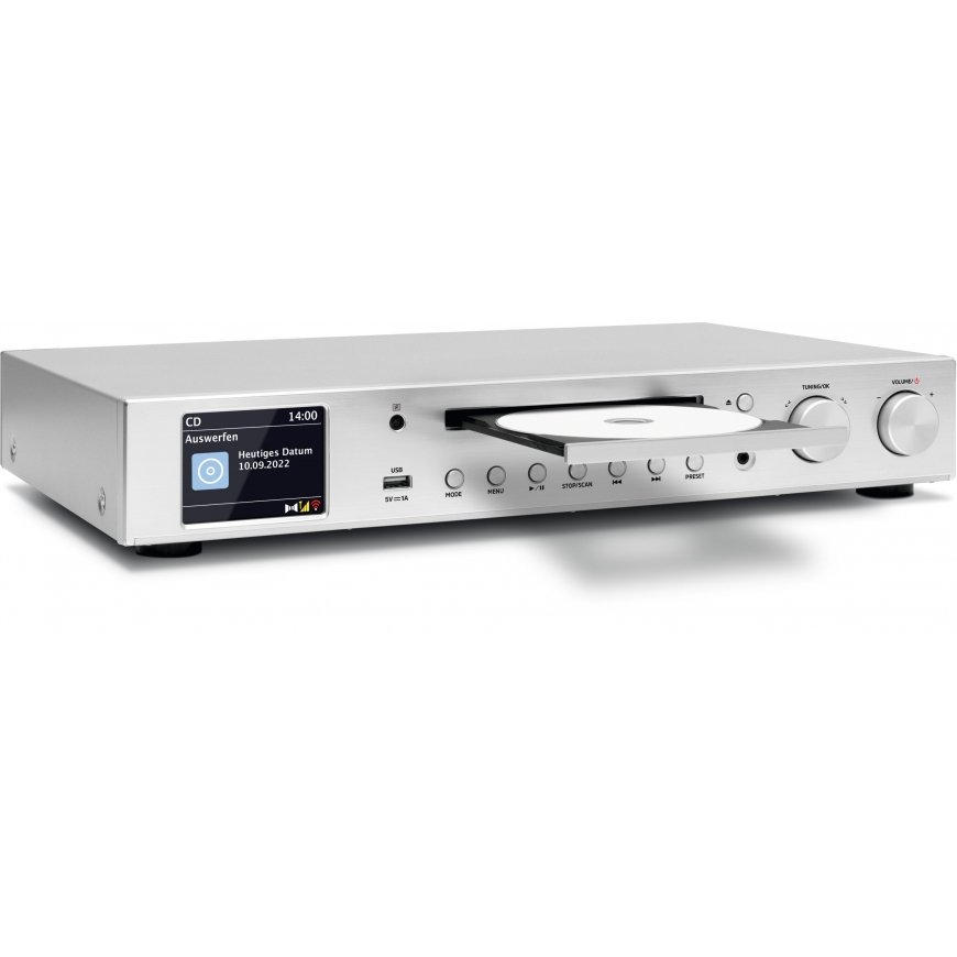 TechniSat DigitRadio 143 CD (V3) Internet Analoginen & digitaalinen Hopea
