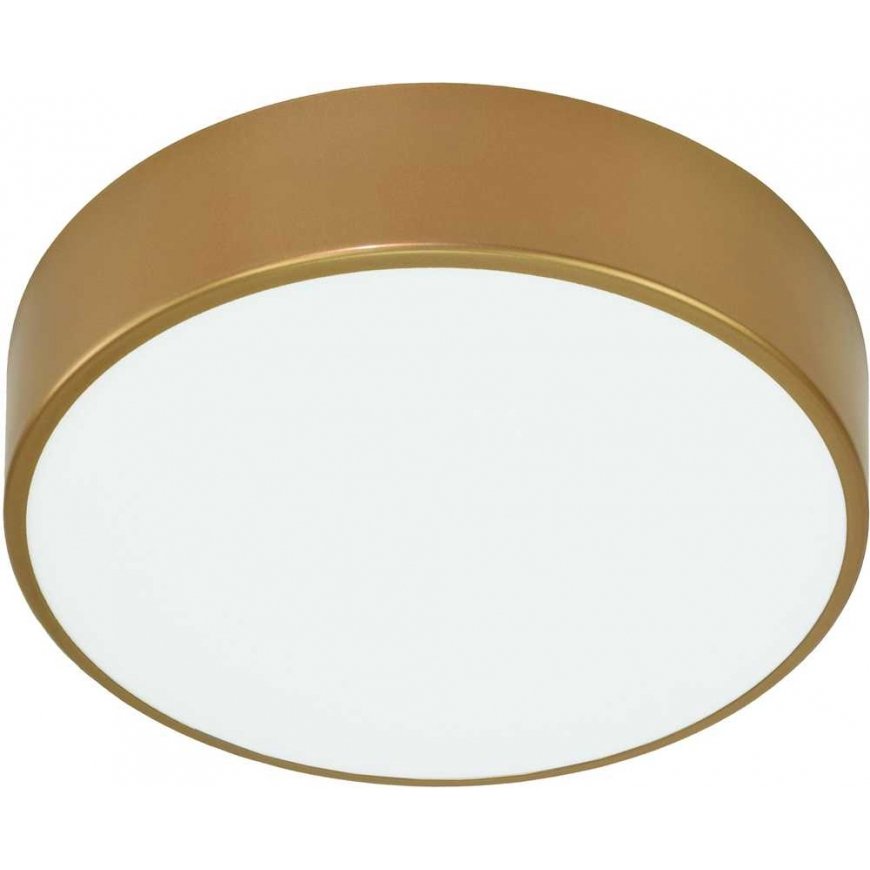 Orno OVO griestu gaismeklis 2xE27 ar mikroviļņu kustības sensoru, 2x24W, zelta tērauds, matēts stikla vāks, IP20, ? 300 – 2