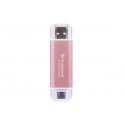 Transcend ESD310 512 GB USB A-tüübi üleminek USB C-tüübile 3.2 Gen 2 (3.1 Gen 2) Roosa