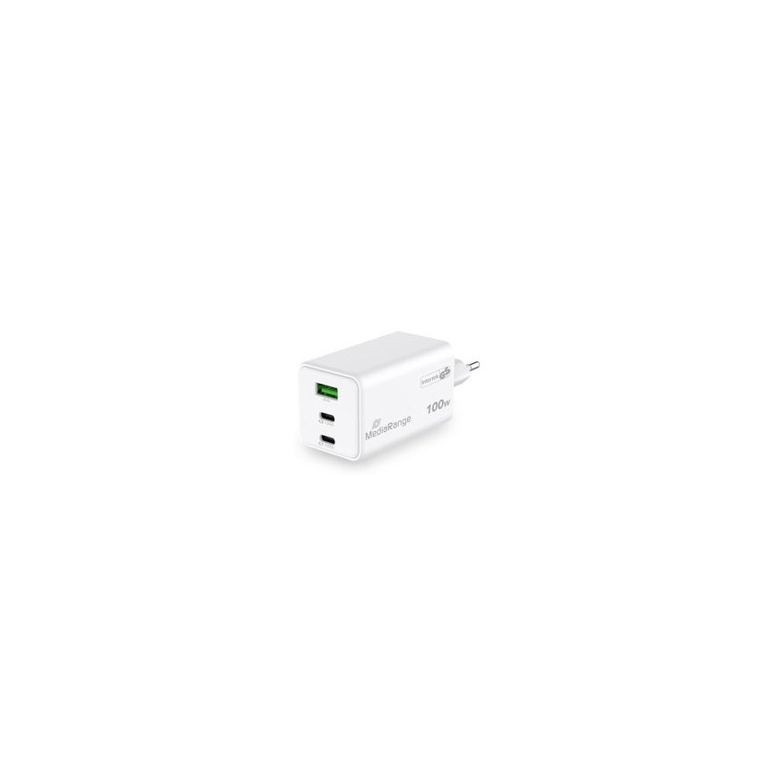 MediaRange MRMA123 mobile device charger Laptop, Smartphone, Tablet White AC Fast charging Indoor