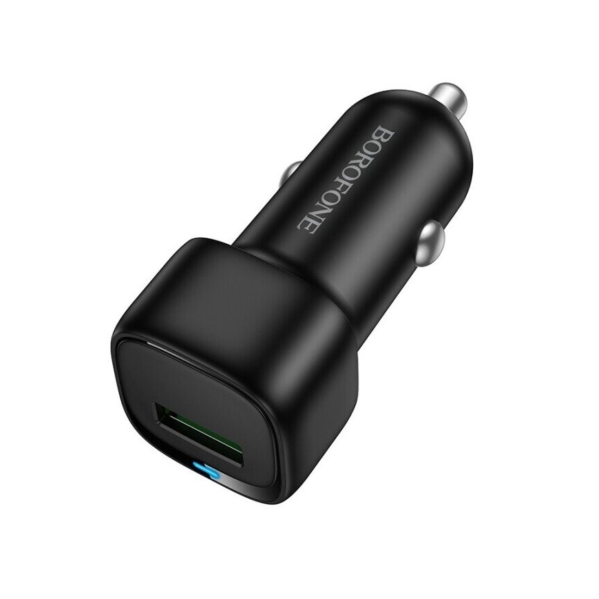 Borofone auto laadija BZ34 Cloud - USB - QC 3.0 18W must – 2