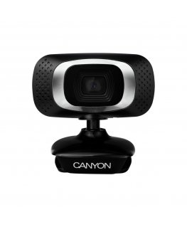 Canyon CNE-CWC3N verkkokamera 2 MP 1980 x 1080 pikseliä USB 2.0 musta, Hopea