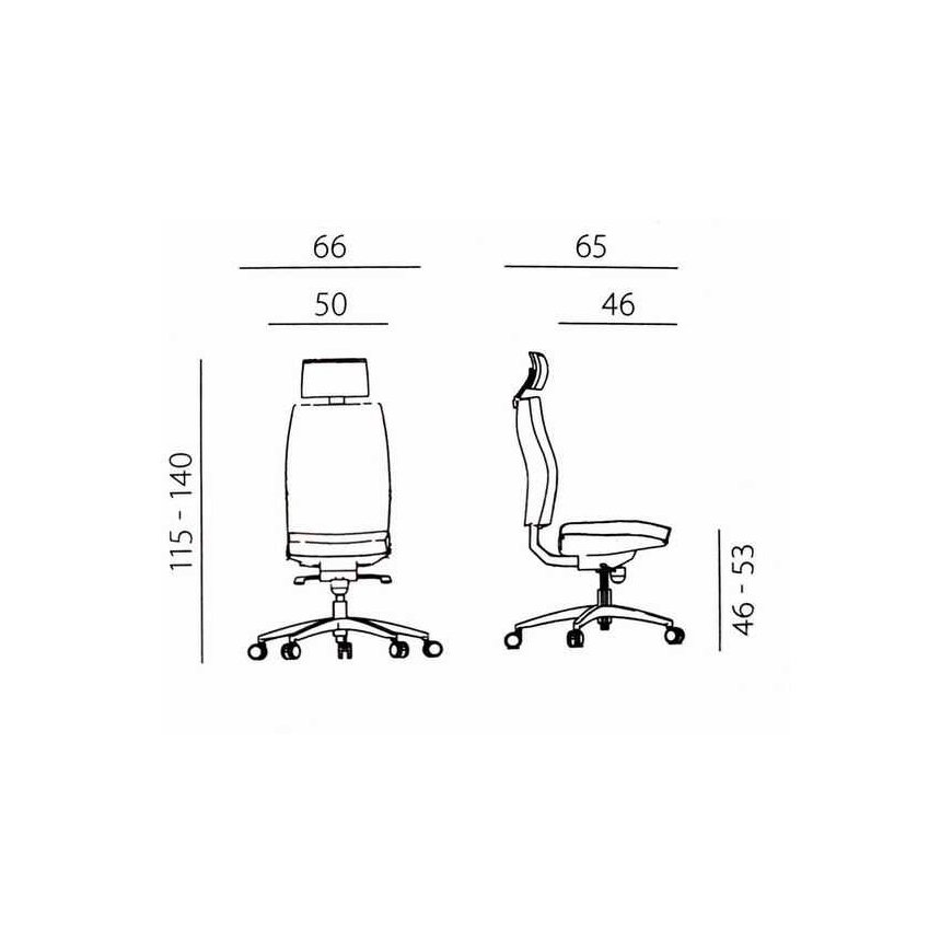 Powerton Ergonomic office chair Jana, red – 2