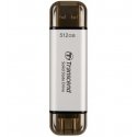 Transcend ESD310 512 GB USB A tipo jungties adapteris į USB C tipo jungtį 3.2 Gen 2 (3.1 Gen 2) Sida