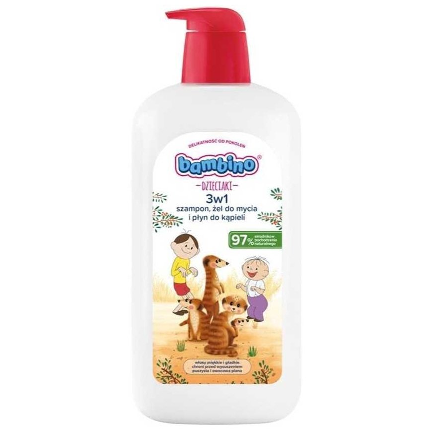 Bambino Bērnu 3in1 Meerkats šampūns, dušas