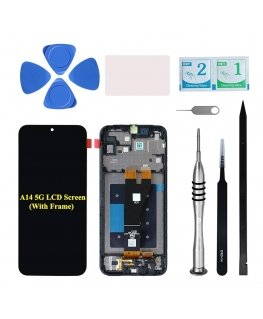 LCD ekranas SAMSUNG A36 5G HARD OLED su rėmeliu