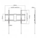 Gembird WM-80F-01 televizora stiprinājums 2,03 m (80") Melns Gembird WM-80F-01 televizora stiprinājums 2,03 m (80") Melns