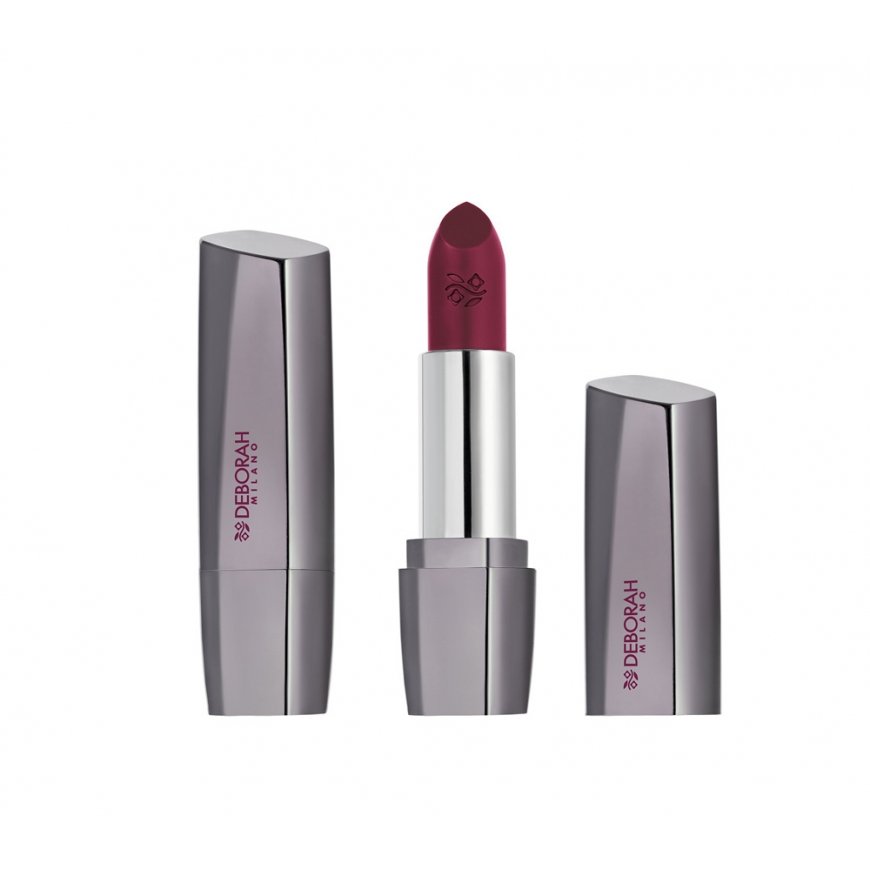 Deborah Milano Milano Red Long Lasting Lipstick 14 Sophisticated Purple Matta, Satiini