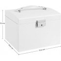 Trolley White jewelry box with mirror Trolley White jewelry box with mirror