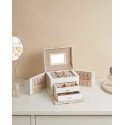 Trolley White jewelry box with mirror Trolley White jewelry box with mirror