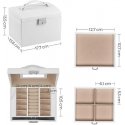 Trolley White jewelry box with mirror Trolley White jewelry box with mirror