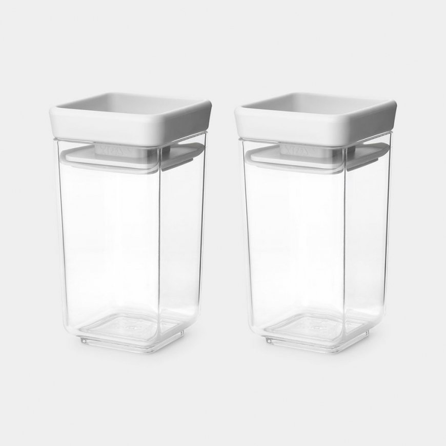 Brabantia Tasty+ Прямоугольный Канистра 0,15 L Светло-серый, Прозрачный 2 шт – 2