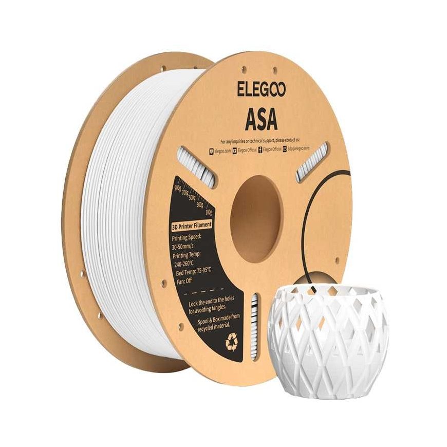 ASA ELEGOO Filament (White) – 2