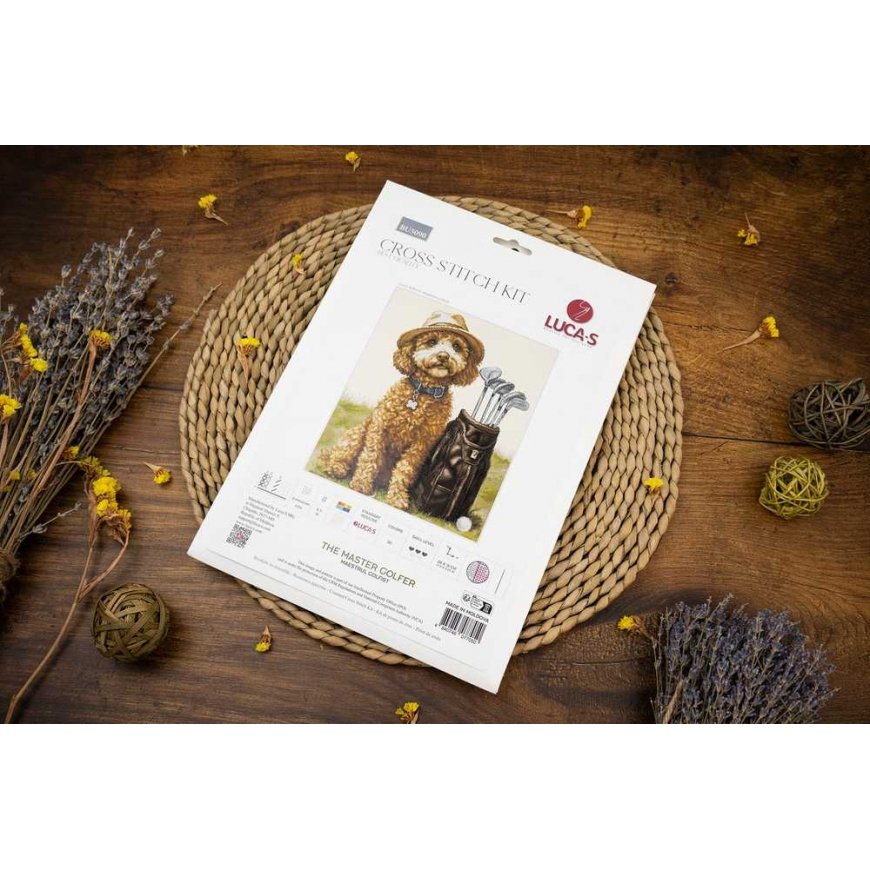 Luca S Kryželiu embroidery kit "The Master Golfer" 26 x 31 cm SBU5090