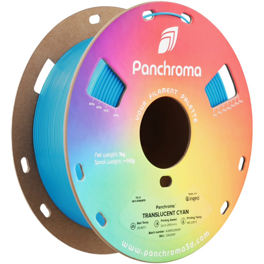 Polymaker Polimaker Panchroma PLA Läbipaistev 1.75mm 1kg - Läbipaistev Valge – 2