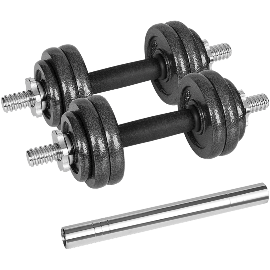 Регулируемые гири с чехлом и штангой, комплект 15 кг REBEL ACTIVE