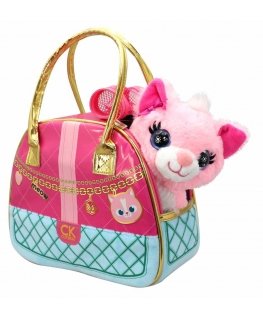 CUTEKINS pehme mänguasi Roosa kass koos kandekotiga, 35059