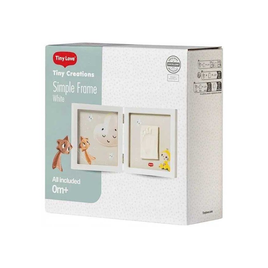 Tiny Love Simple Frame Baby Footprint or Handprint Kit Baltas 3333166051 – 3
