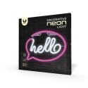 Forever Light Neon LED Light HELLO pink white Bat + USB FLNE15 Šviečianti figūrėlė Forever Light Neon LED Light HELLO pink white Bat + USB FLNE15 Šviečianti figūrėlė