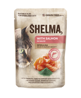 SHELMA lõhe kastmes - märg kassitoit - 85g