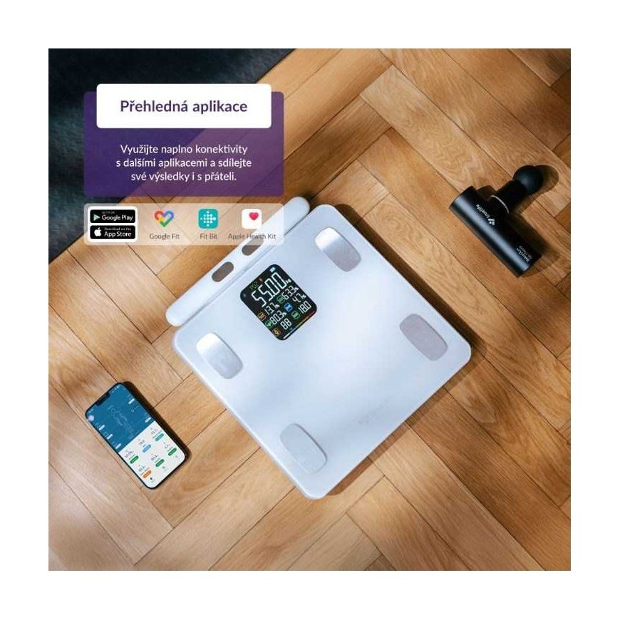 "TrueLife FitScale W8 BT White" - personal diagnostic "Bluetooth" scales – 3