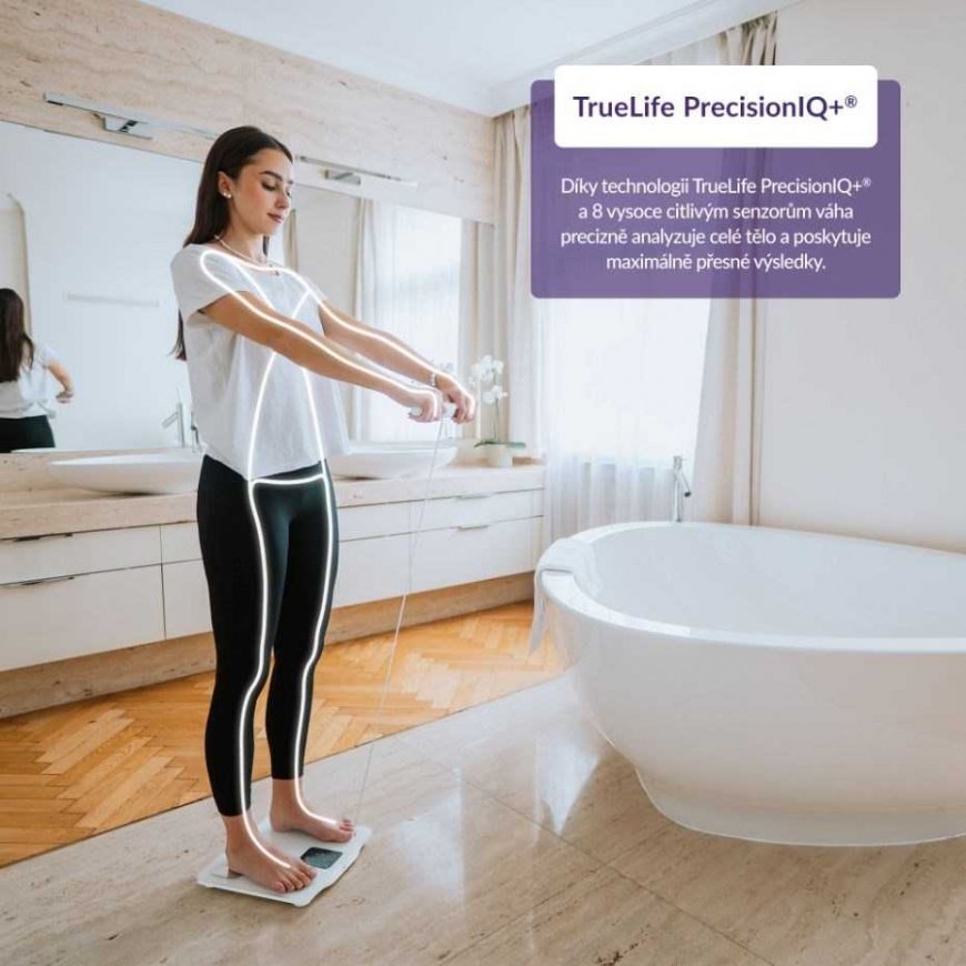 „TrueLife FitScale W8 BT Baltas“ – asmeninės diagnostinės „Bluetooth“ svarstyklės – 5