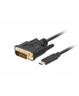 Lanberg CA-CMDV-10CU-0030-BK videokaapeli-adapteri 3 m USB Type-C DVI-D musta
