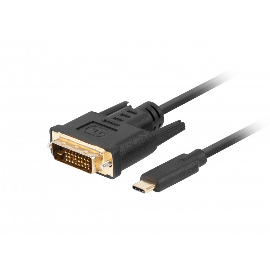 Lanberg CA-CMDV-10CU-0030-BK video kabeļu aksesuārs 3 m USB Veids-C DVI-D Melns