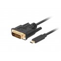 Lanberg CA-CMDV-10CU-0030-BK video kabeļu aksesuārs 3 m USB Veids-C DVI-D Melns Lanberg CA-CMDV-10CU-0030-BK video kabeļu aksesuārs 3 m USB Veids-C DVI-D Melns