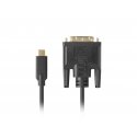 Lanberg CA-CMDV-10CU-0030-BK vaizdo kabelio adapteris 3 m C tipo USB DVI-D Juoda
