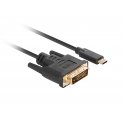 Lanberg CA-CMDV-10CU-0030-BK vaizdo kabelio adapteris 3 m C tipo USB DVI-D Juoda