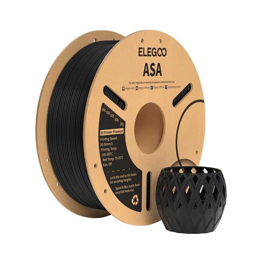 ELEGOO ASA filaments (Melns) – 2