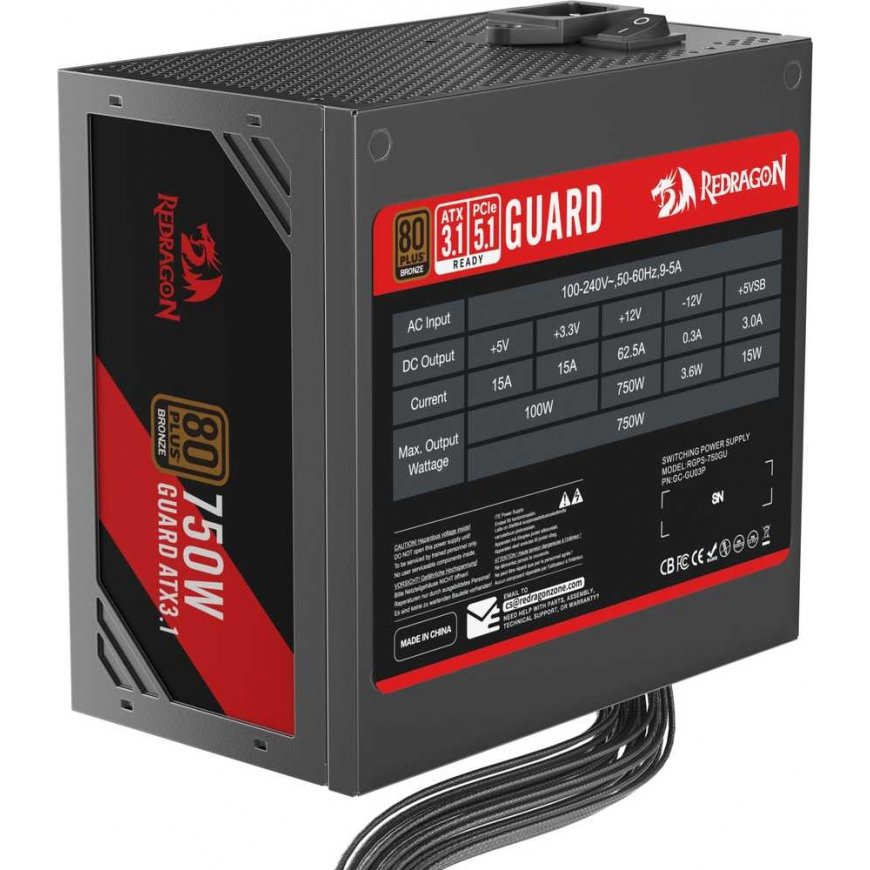 Maitinimo šaltinis Redragon Guard GC-GU03P 750W ATX 3.1 – 4
