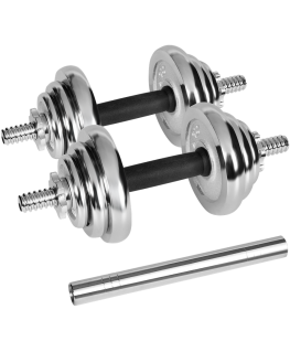Chromatut, säädettävällä painolla varustetut valurautapainot kantolaukussa, 20 kg REBEL ACTIVE -setti