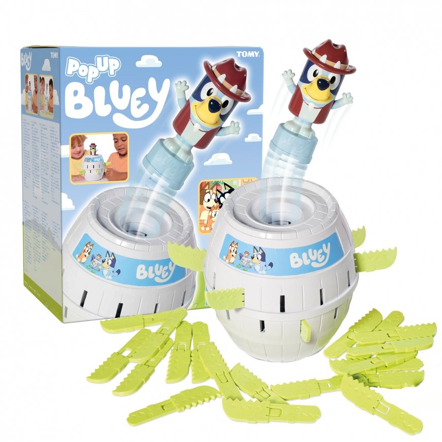 Tomy Pop Up Bluey Galda spēle Smalkās motorikas iemaņas (veiklība)