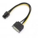 RoGer SAPCIE6P 15pin SATA to 6pin PCIe adapterkaabel GPU jaoks / 20cm RoGer SAPCIE6P 15pin SATA to 6pin PCIe adapterkaabel GPU jaoks / 20cm